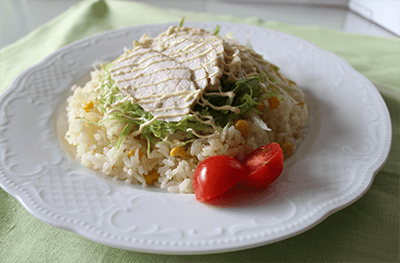 サラダチキンごはん