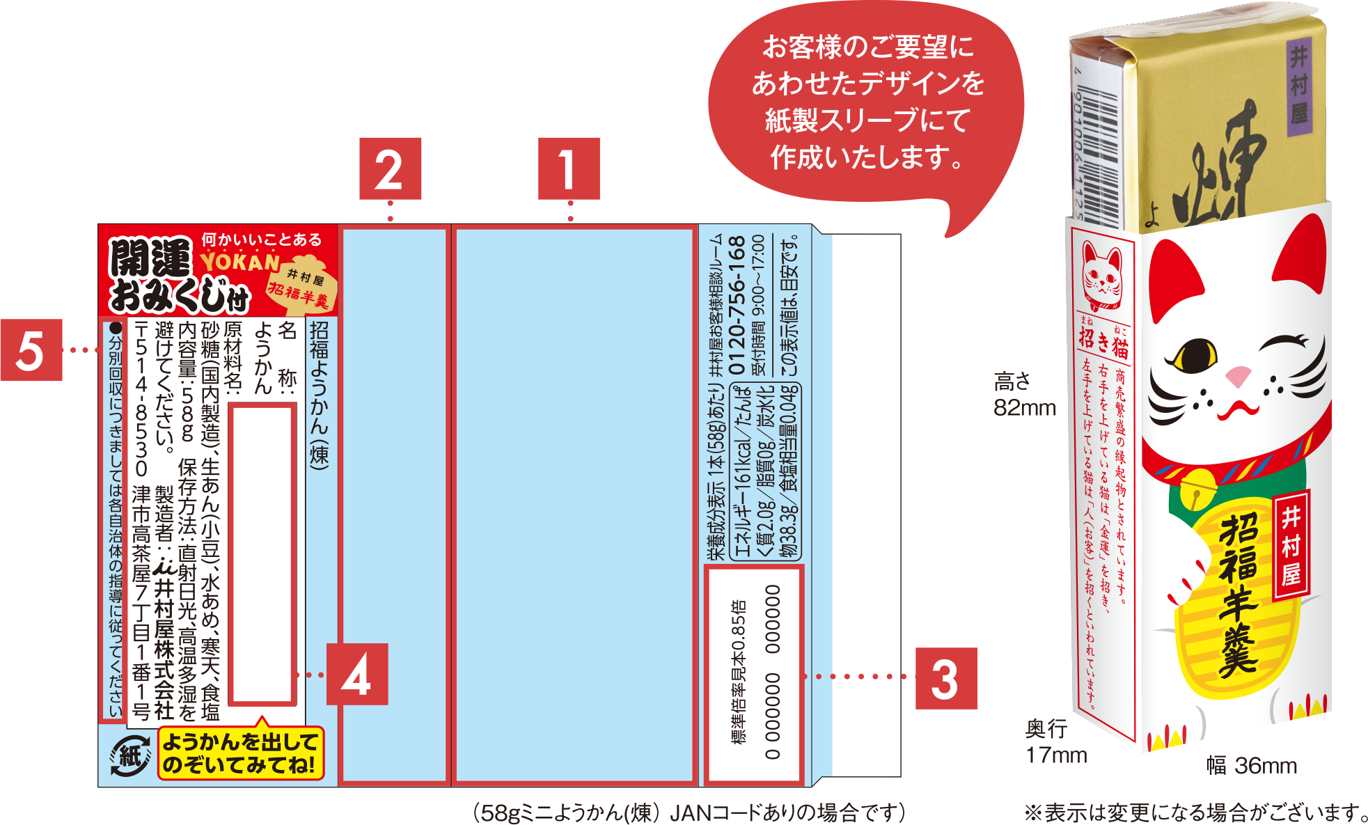 招福羊羹のデザイン制作イメージ