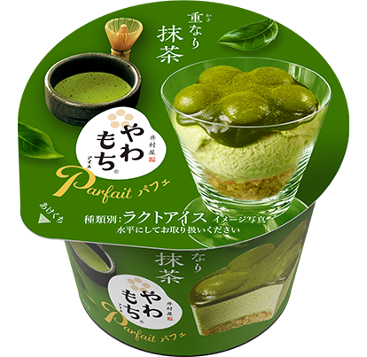 やわもちアイス パフェ 重なり抹茶